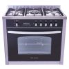 Premium Gas Cooker, 5 Burners, Stainless Steel Black- PRM6090SS-1GC-511-IDSP-GO-2W