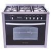بوتجاز غاز بريميوم، 5 شعلات، ستانلس ستيل/اسود - PRM6090SS-1GC-511-IDSP-GO-2W