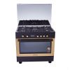 Premium Gas Cooker, 5 Burners, Black- PRM6090EB-GC-511-IDSF-P-EU-C