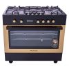 بوتجاز غاز بريميوم، 5 شعلات، اسود - PRM6090EB-GC-511-IDSF-P-EU-C