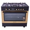 Premium Gas Cooker, 5 Burners, Black- PRM6090EB-GC-511-IDSF-P-EU-C