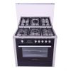 Premium Gas Cooker, 5 Burners, Stainless Steel Black- PRM6090SS-2GC-511-IDSP-2W