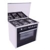Premium Gas Cooker, 5 Burners, Stainless Steel Black- PRM6090SS-2GC-511-IDSP-2W