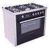 Premium Gas Cooker, 5 Burners, Stainless Steel Black- PRM6090SS-2GC-511-IDSP-2W