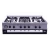 بوتجاز غاز يونيون اير، 5 شعلات، ستانلس ستيل- C6080SS-AC442-IF