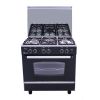 بوتجاز غاز يونيون اير اي كوك، 5 شعلات، فضي واسود- C6080SS-NC-511-IDSC-2W