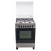 Zanussi Freestanding Gas Cooker, 4 Burners, steel plus  Silver- ZCG622A6XA