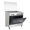 Zanussi Gas Cooker, 5 Burners, Silver- ZCG922A6XA