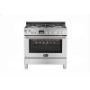 Zanussi Taste Max Gas Cooker, 5 Burners, Stainless Steel- ZCG92696XA491