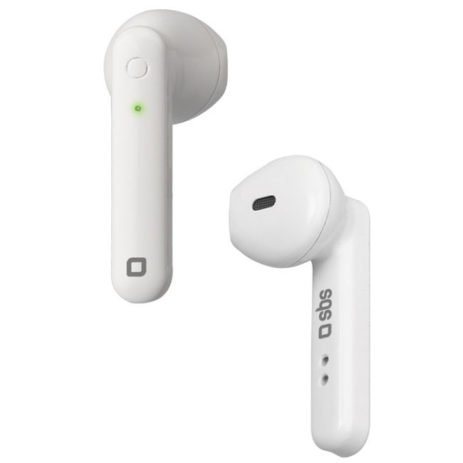 SBS Wireless Twin Earbuds With Microphone White TEEARTWSHOPBTW