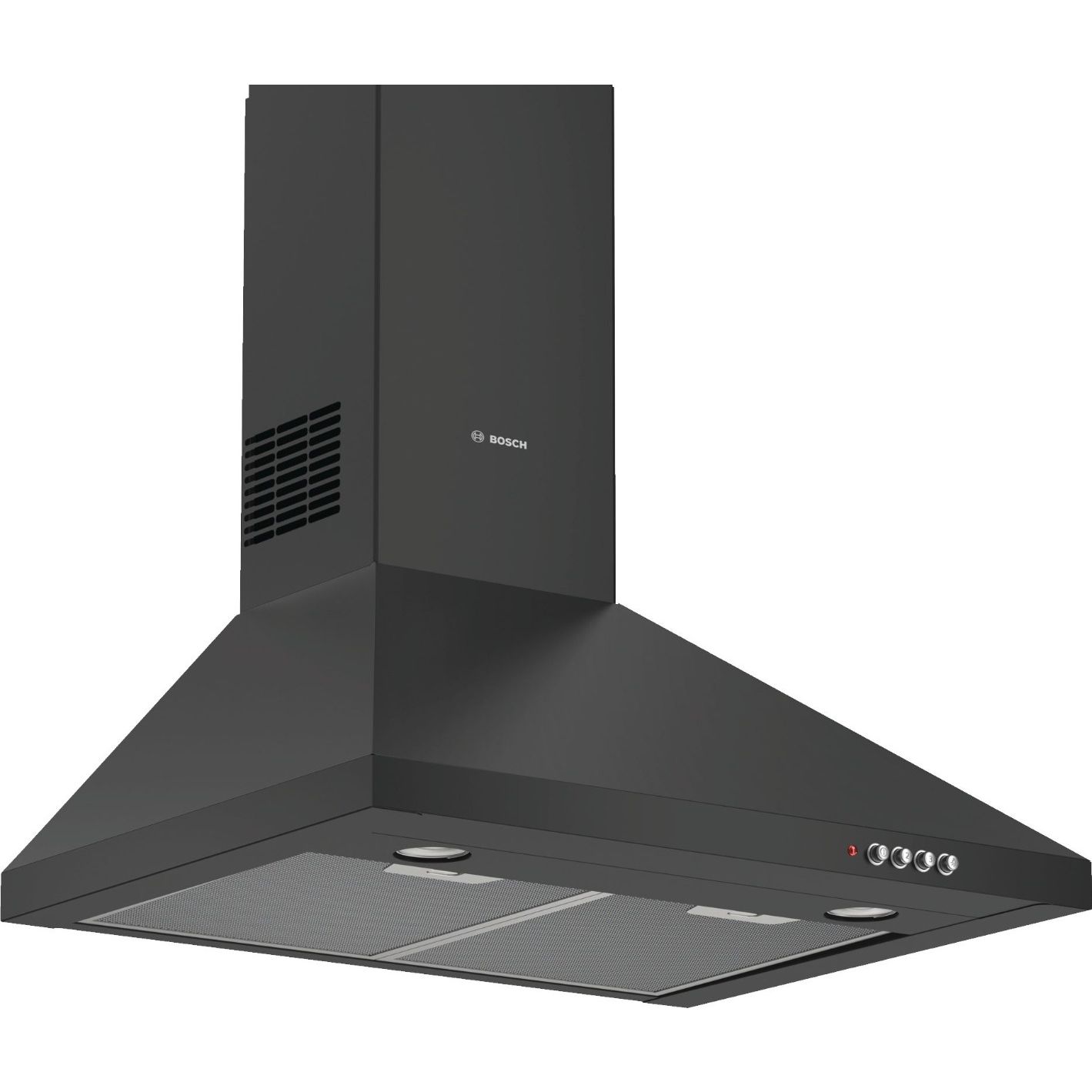 Bosch Wall Mounted Hood with Chimney 60 cm Black DWP64CC60Z
