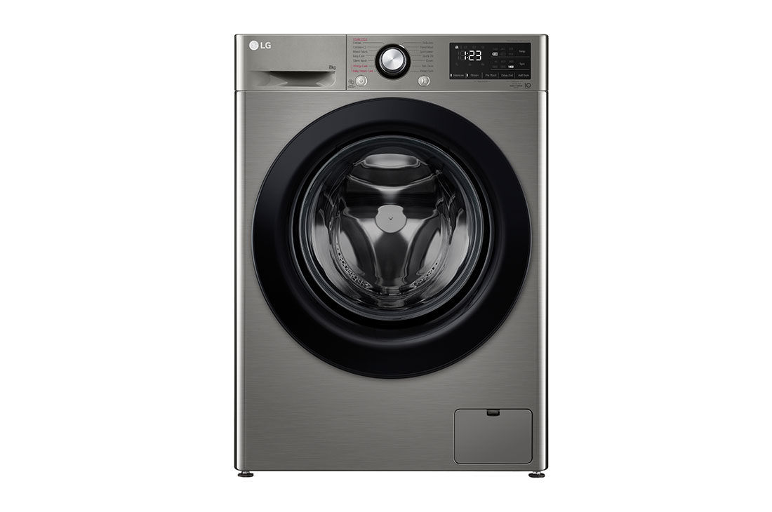 LG Vivace Pro Front Load Automatic Washing Machine, 8 KG, Silver - F4R3TYG6P