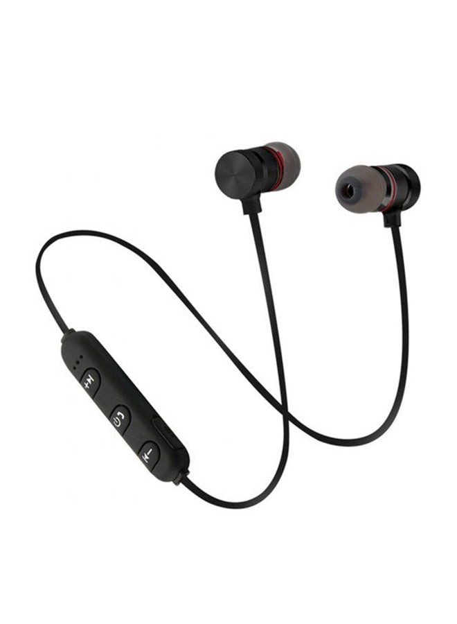 Magnetic Wireless Earphones With Microphone - Black