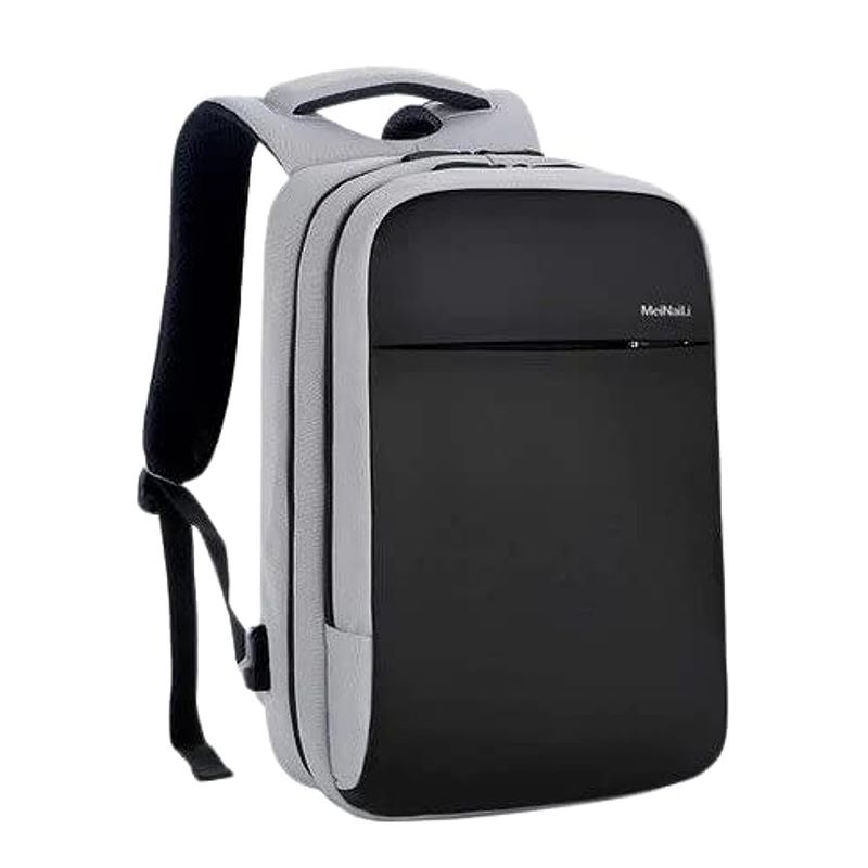Meinaili Nylon Laptop Backpack, 15.6 inch - Grey
