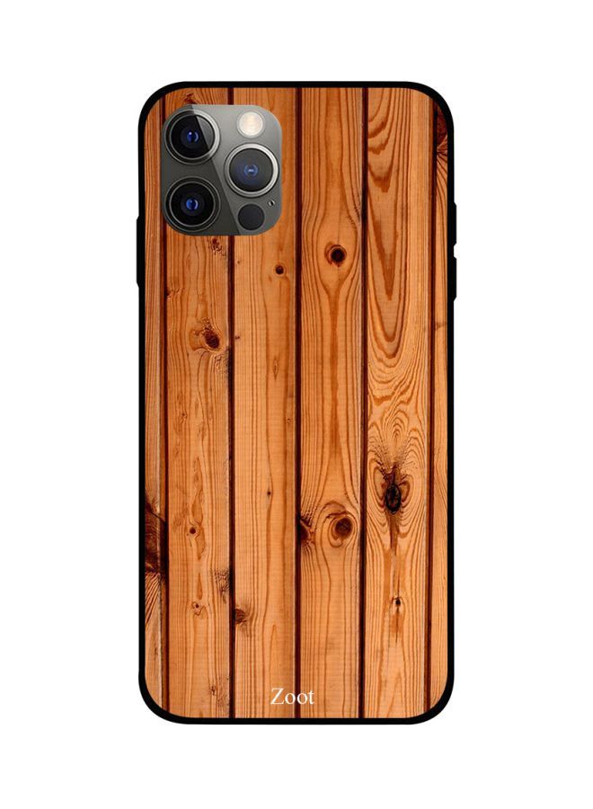 Brown Wood Printed Back Cover for Apple iPhone 12 Pro
