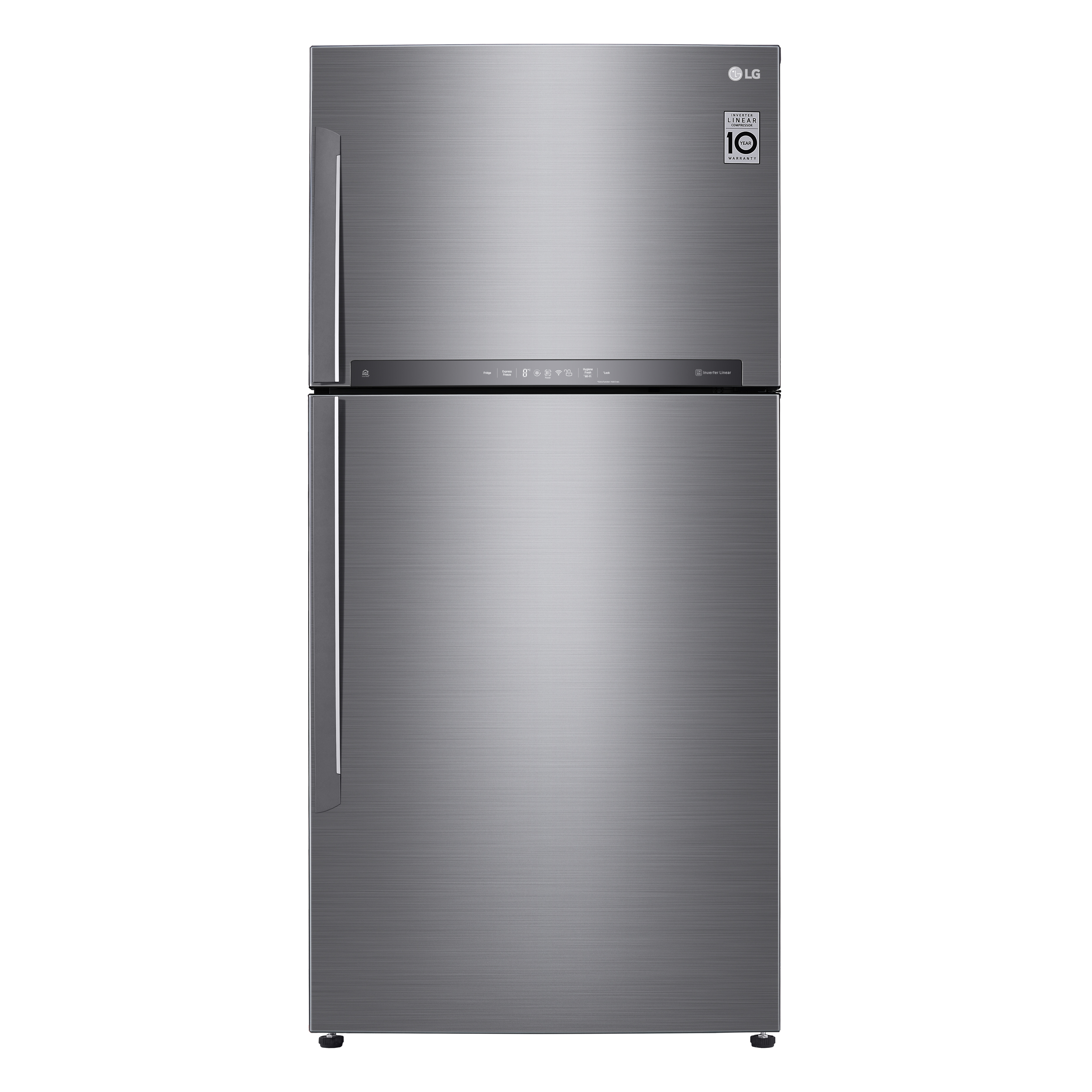 LG Digital No Frost Refrigerator with Inverter Motor, 592 Liters, Silver - GN-H822HLHL