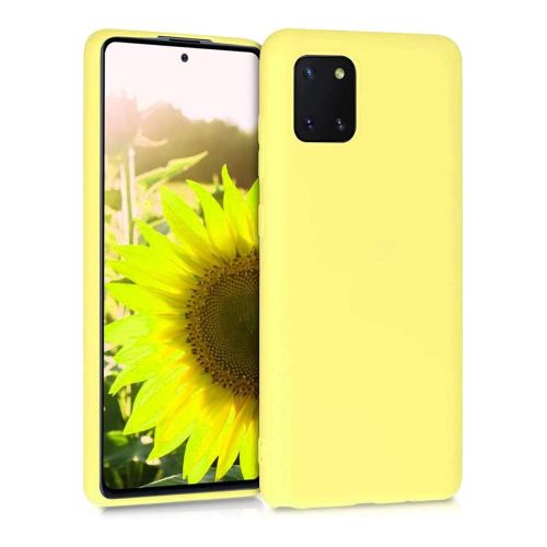 Stratg Silicone Back Cover for Samsung Galaxy Note 10 Lite - Yellow