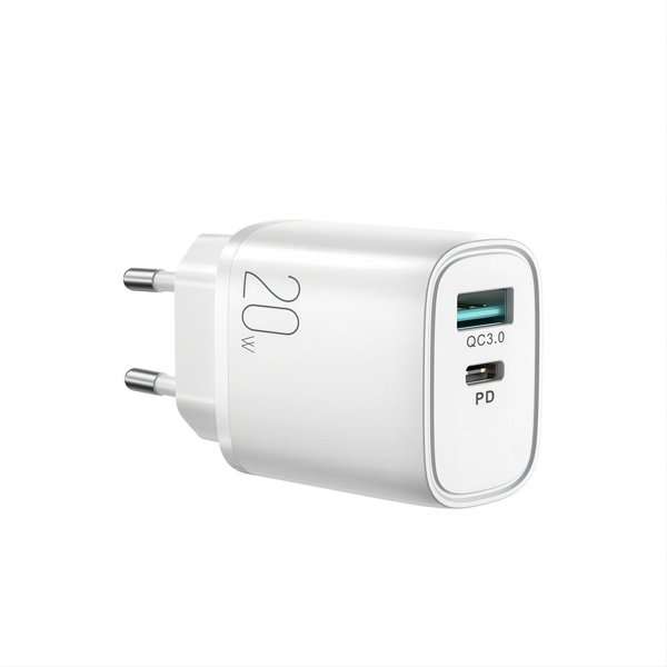 Joyroom Wall Charger, 2 Ports, White - L-QP2011