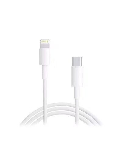 Apple USB Type C Lightning Cable, 1 Meter, White - MX0K2MQGJ2ZMA