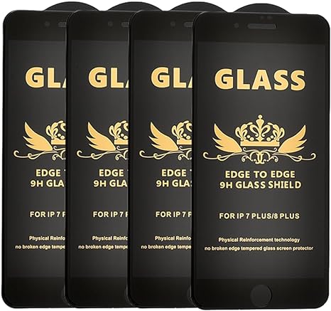 G-Power 4 Pack Glass Screen Protector for Apple iPhone 7 Plus