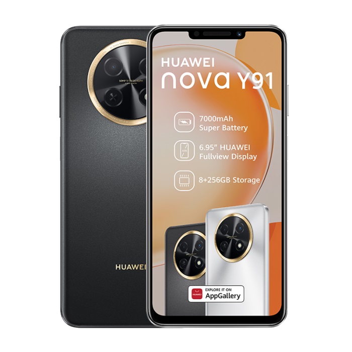 Huawei Nova Y91 Dual SIM, 256GB, 8GB RAM, 4G LTE - Starry Black