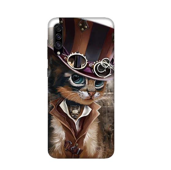 Cat Gangster Printed Back Cover for Samsung Galaxy A50