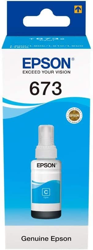 Epson EcoTank Ink Bottle, 70ml, Cyan - T6732
