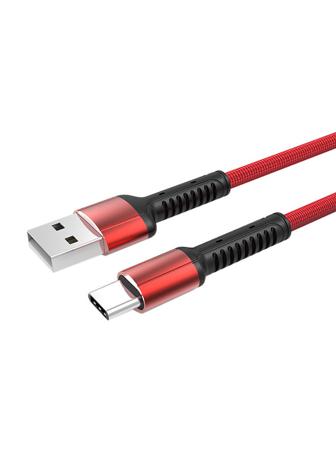 كابل USB فئة C لدنيو، احمر - LS63