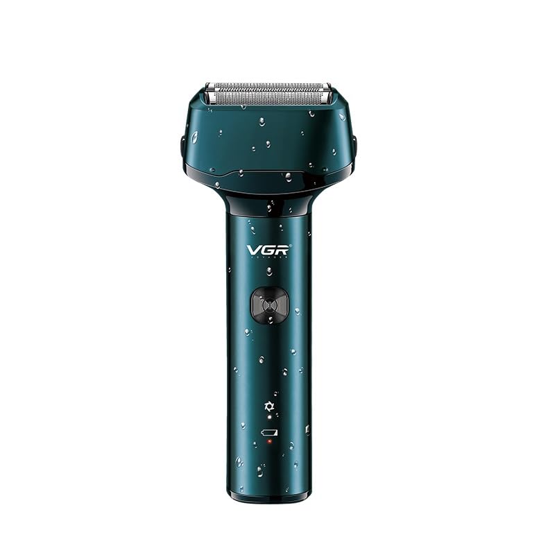 VGR Rechargeable Hair Trimmer, Wet and Dry, Green - V-370