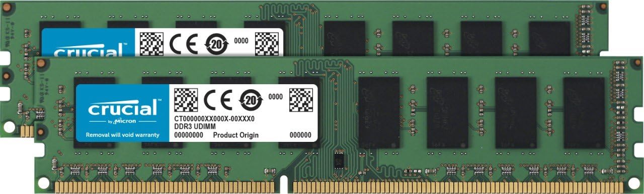 ذاكرة رام  DIMM DDR3 كروشال، سعة 8 جيجا -CT2K51264BD160B