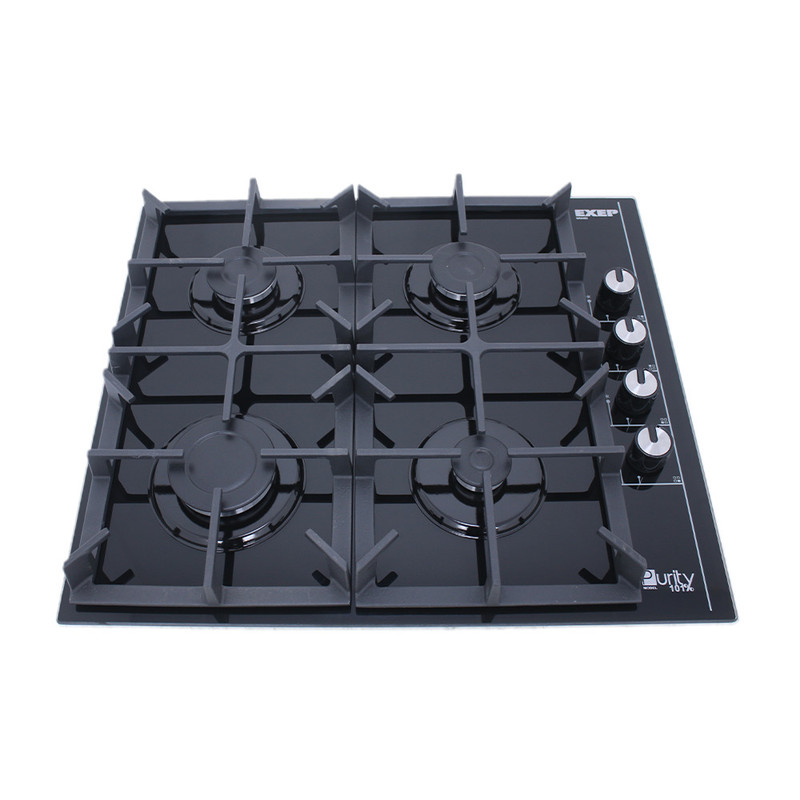 Purity Gas Built-in Hob, 60cm, 4 Burners, Black - HPT602G