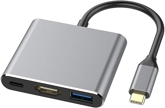 3 in 1 USB-C Hub for Type-C Devices - Grey
