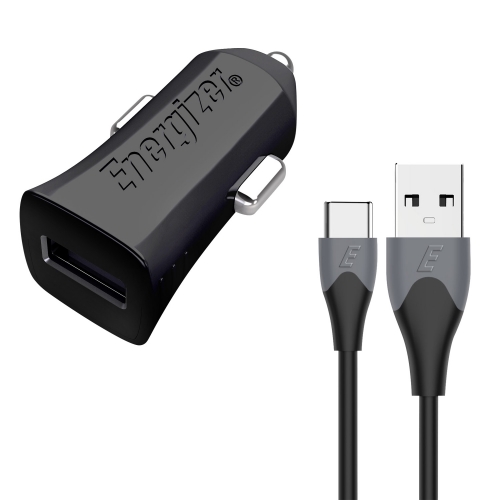 Energizer Ultimate Car Charger With USB-C Cable, 18W - Black