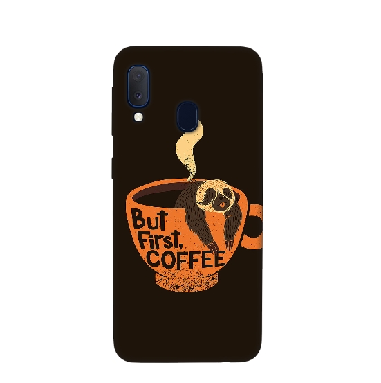 But First Coffee Silicone Printed Back Cover For Samsung A20