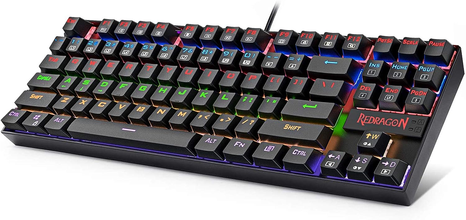 Redragon K552 Mechanical Gaming Wired Keyboard with LED Backlit (Red/Black)