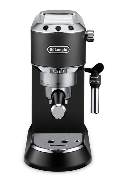 Delonghi Dedica Style Pump Espresso Coffee Machine, 15 Bar, Black - EC 685.BK