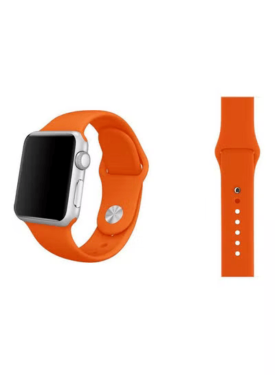 Silicone Replacement Strap for Apple Smart Watch, 42mm - Orange