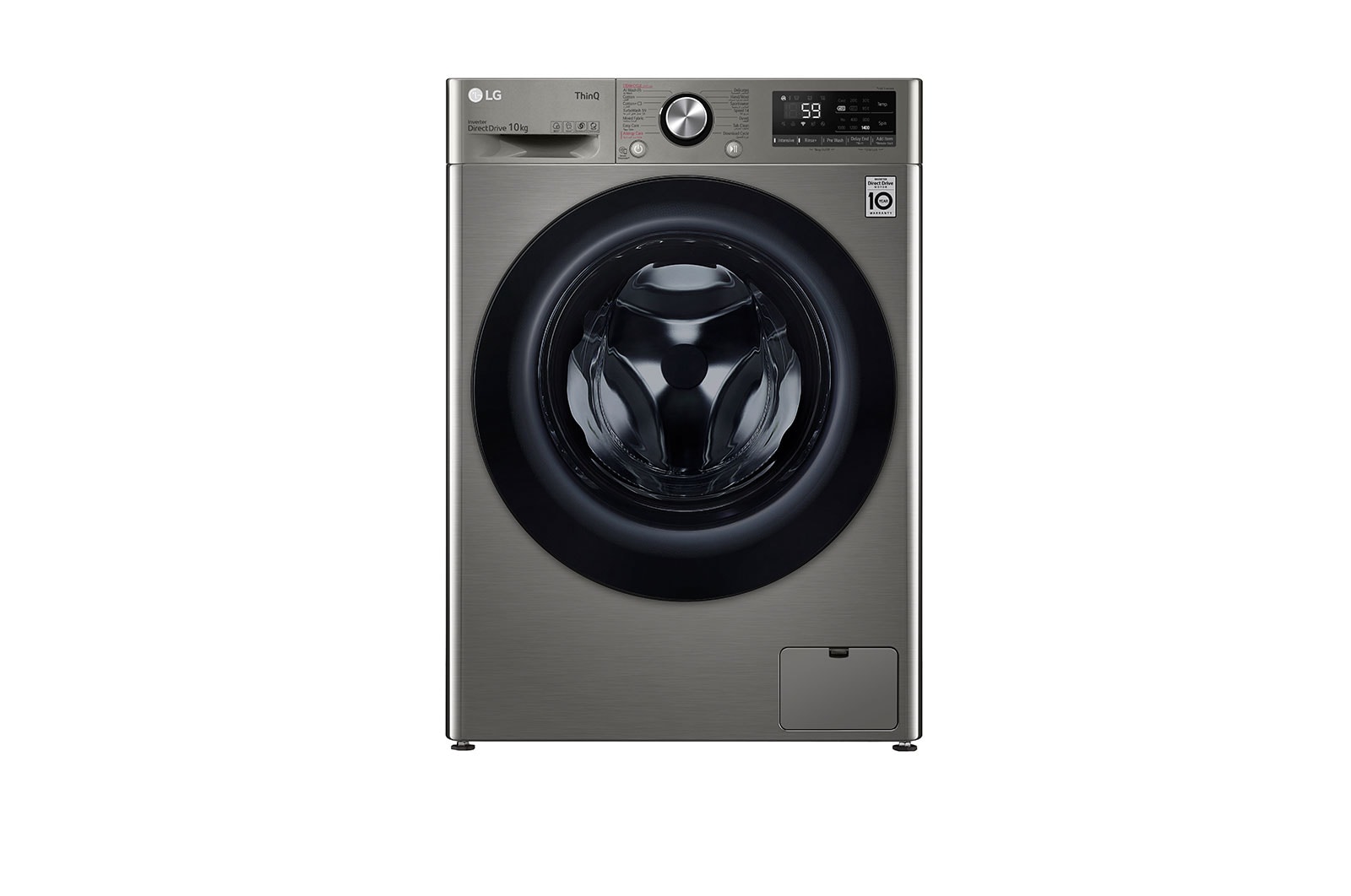 LG Vivace 10KG Front Load Inverter Washing Machine, Silver - F4Y5RYGYPV