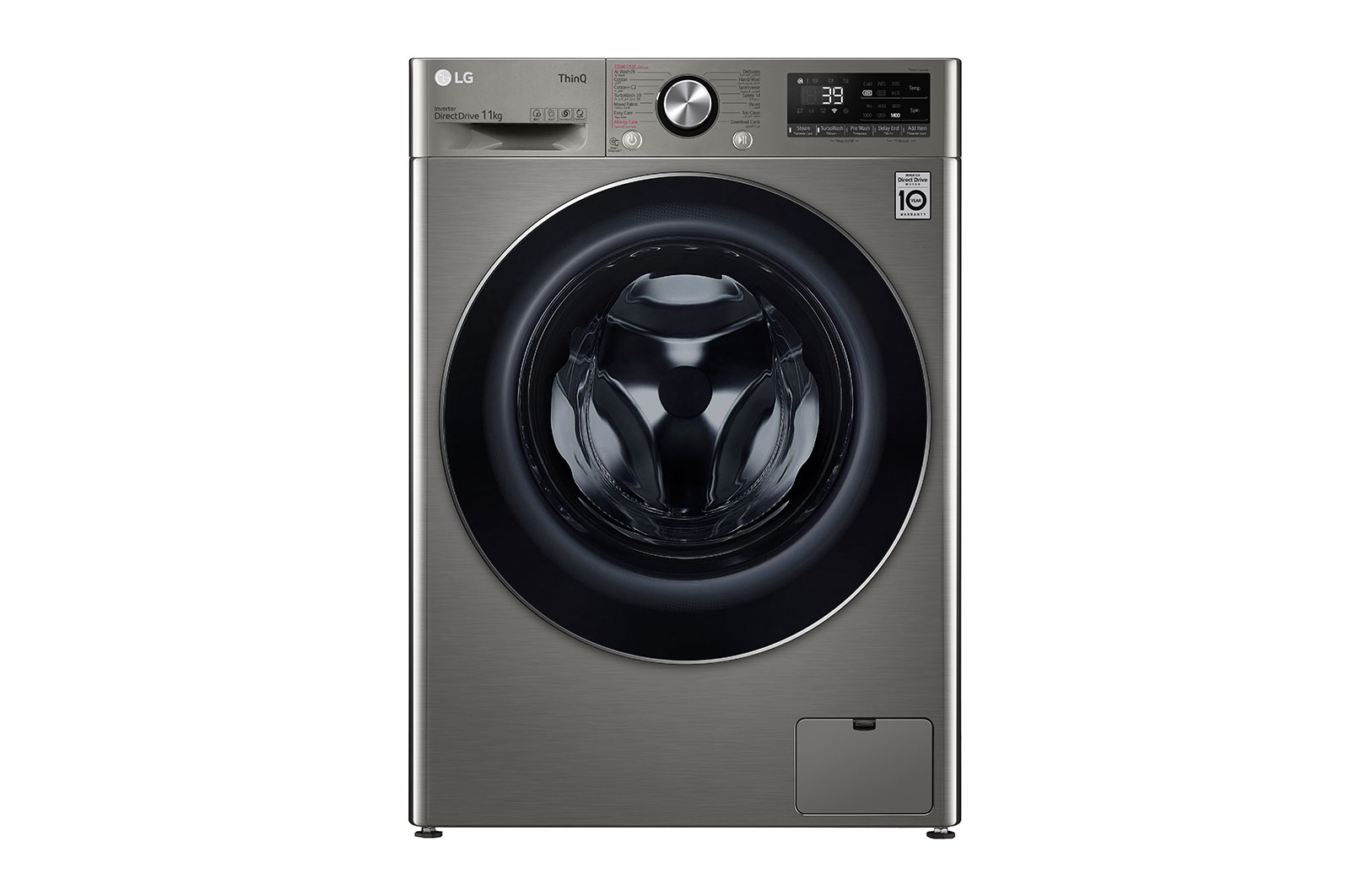 LG Vivace 11KG Front Load Inverter Washing Machine, Silver - F4Y9EWG2PV