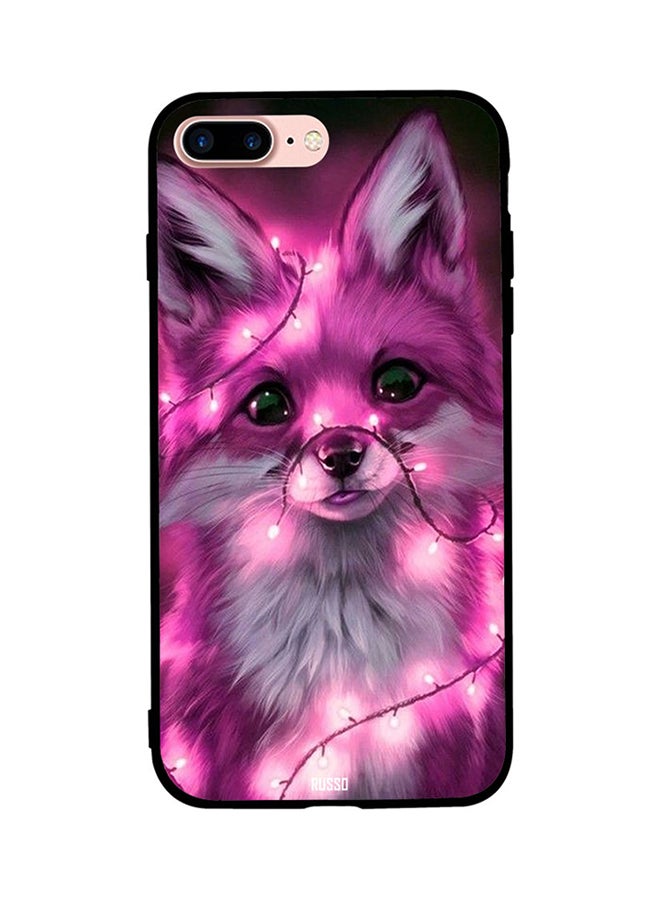 Purple Light Cute Dog Printed Back Cover for Apple iPhone 8 Plus
