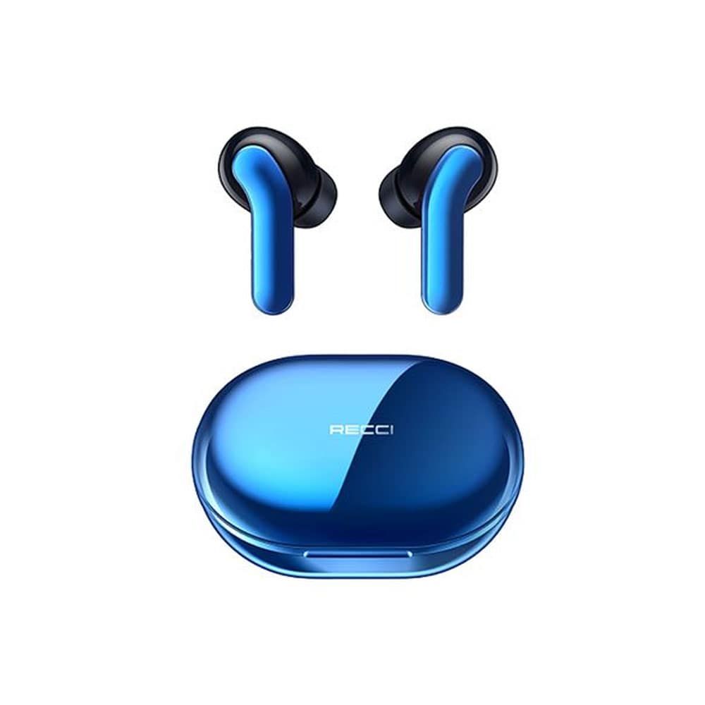 Recci In Ear Bluetooth Earphone with Microphone, Blue - REP-W18
