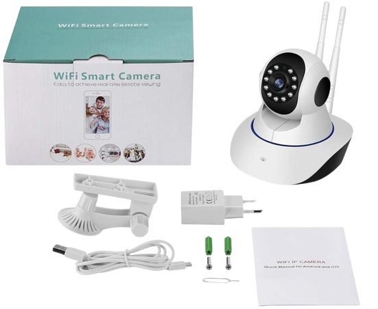 Wireless Indoor and Outdoor Security Camera,1080P- White