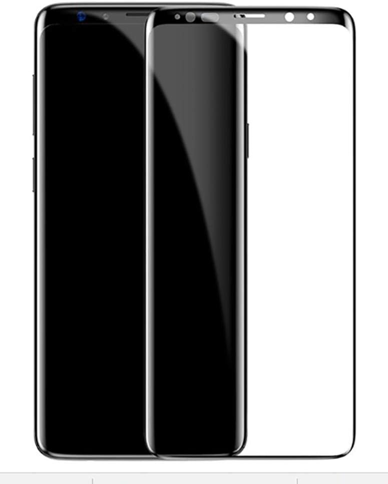 شاشة حماية زجاج مقوى باسيوس لسامسونج جالكسي S9 بلس - شفاف بإطار اسود