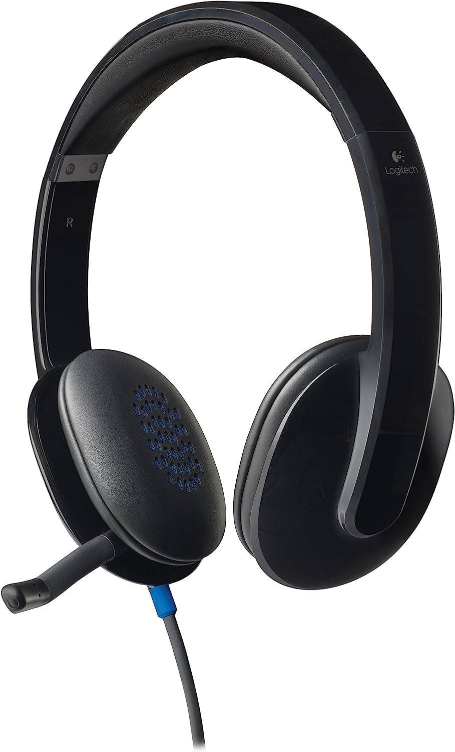 Logitech On-Ear Wired Headphones with Microphone, Black - H540