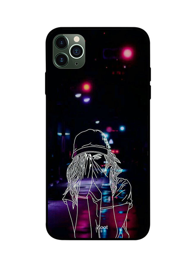Doodle Cap Girl Printed Back Cover for Apple iPhone 11 Pro Max