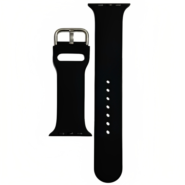 Silicone Replacement Strap for Apple Watch Series 6, 42-44mm - Black
