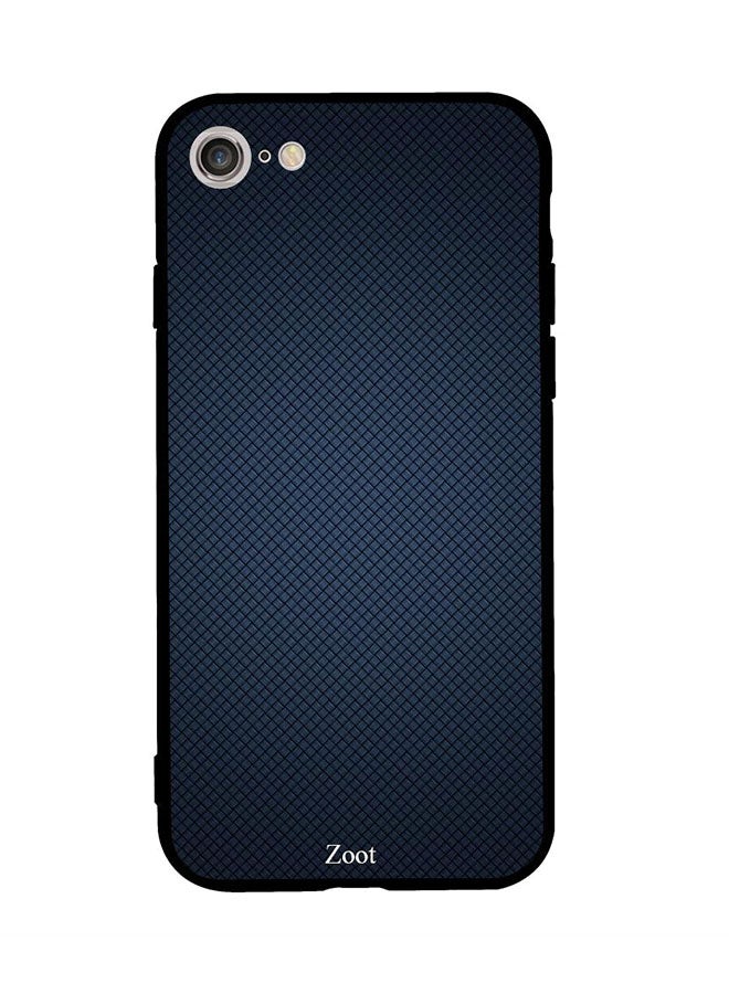 Dark Blue Texture Printed Back Cover for Apple iPhone 8