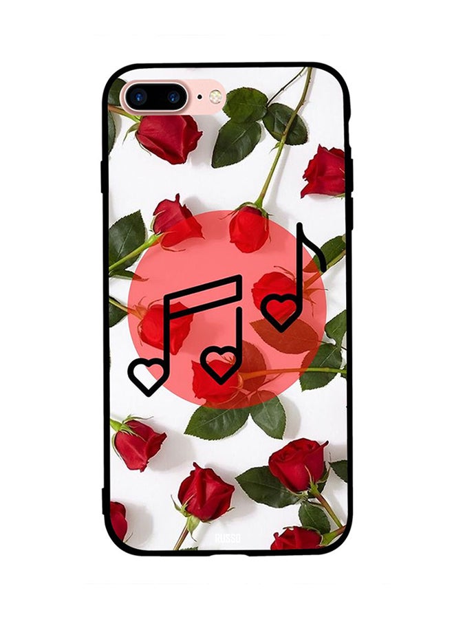 Music and Roses Printed Back Cover for Apple iPhone 8 Plus