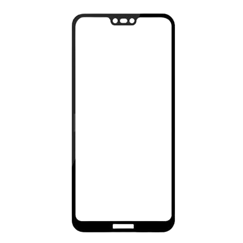 Tempered Glass Screen Protector for Huawei Y9 2019 - Transparent with Black Frame