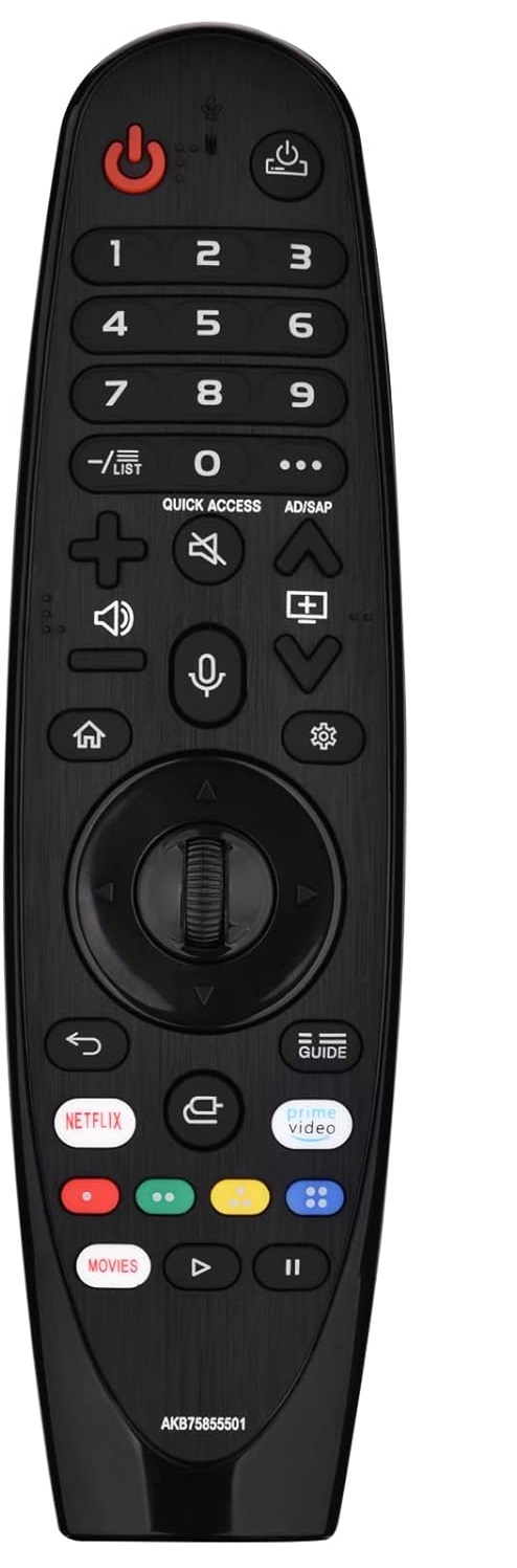 Remote Control for LG Smart TVs, Black - AKB75855501